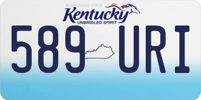KY license plate 589URI