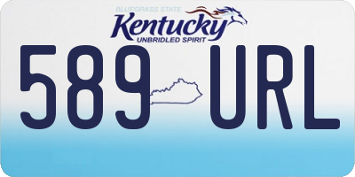 KY license plate 589URL