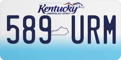 KY license plate 589URM