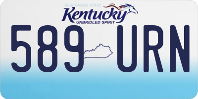 KY license plate 589URN