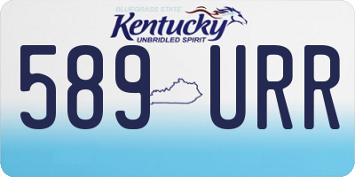 KY license plate 589URR