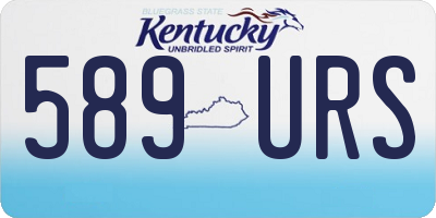 KY license plate 589URS