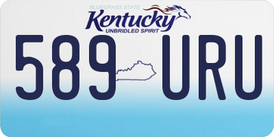 KY license plate 589URU