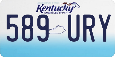 KY license plate 589URY