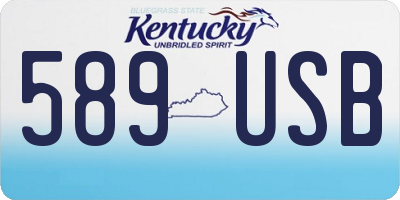 KY license plate 589USB