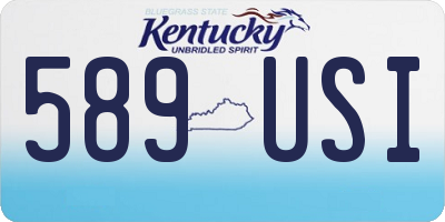 KY license plate 589USI