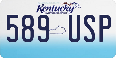 KY license plate 589USP