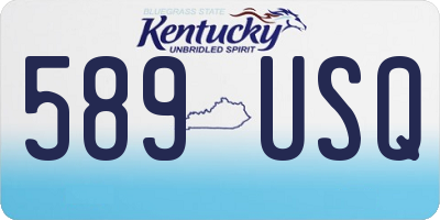 KY license plate 589USQ