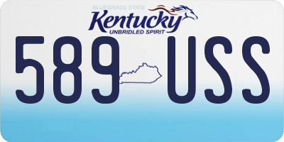 KY license plate 589USS
