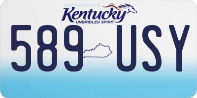 KY license plate 589USY