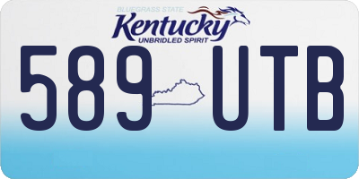 KY license plate 589UTB