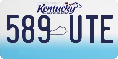 KY license plate 589UTE