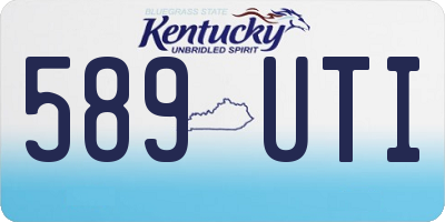 KY license plate 589UTI