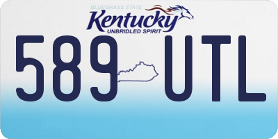 KY license plate 589UTL