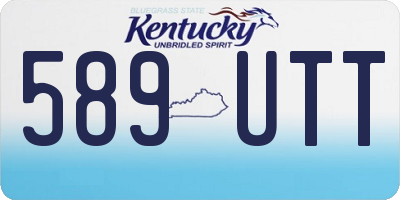 KY license plate 589UTT