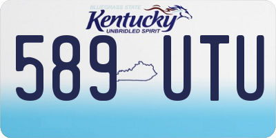 KY license plate 589UTU