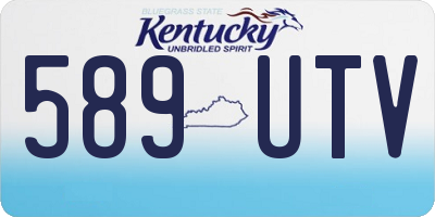 KY license plate 589UTV