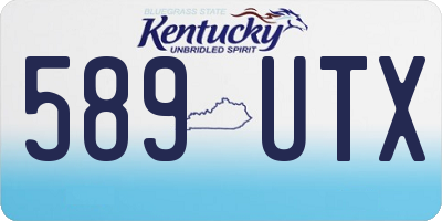 KY license plate 589UTX