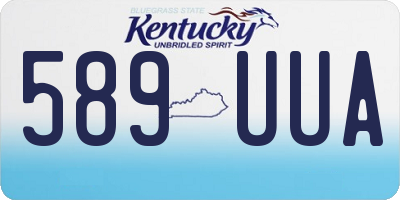 KY license plate 589UUA
