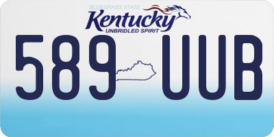 KY license plate 589UUB