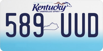 KY license plate 589UUD