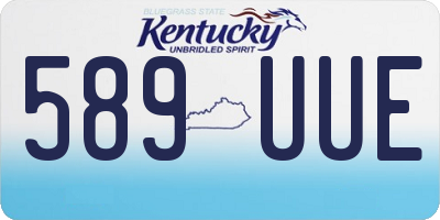 KY license plate 589UUE