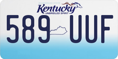 KY license plate 589UUF