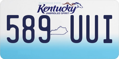 KY license plate 589UUI