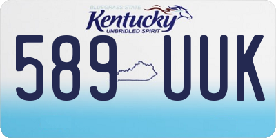 KY license plate 589UUK