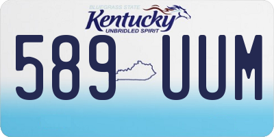 KY license plate 589UUM