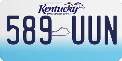 KY license plate 589UUN