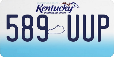 KY license plate 589UUP
