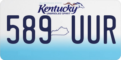 KY license plate 589UUR