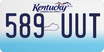 KY license plate 589UUT