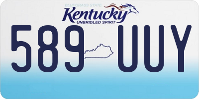 KY license plate 589UUY