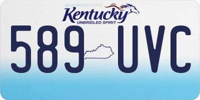 KY license plate 589UVC