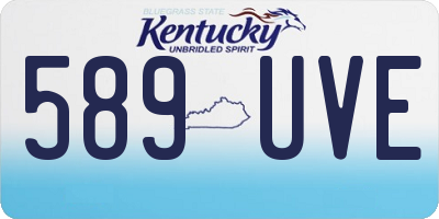 KY license plate 589UVE