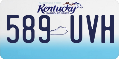 KY license plate 589UVH