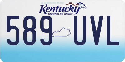 KY license plate 589UVL