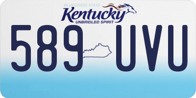KY license plate 589UVU