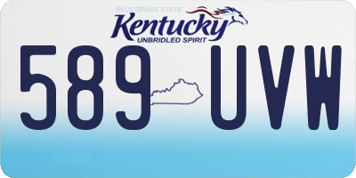 KY license plate 589UVW