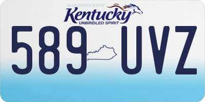 KY license plate 589UVZ