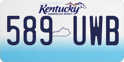 KY license plate 589UWB