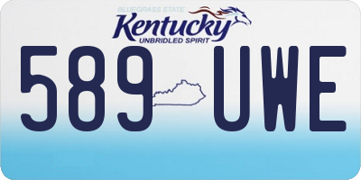 KY license plate 589UWE