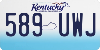 KY license plate 589UWJ