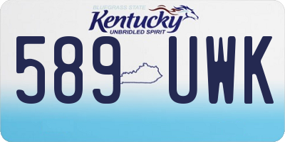 KY license plate 589UWK