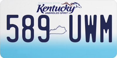 KY license plate 589UWM