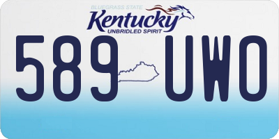 KY license plate 589UWO