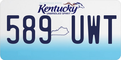 KY license plate 589UWT