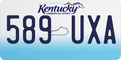 KY license plate 589UXA